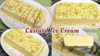 Custard Ice Cream Recipe | Vanilla Custard Ice Cream | Homemade Vanilla Ice Cream Recipe