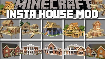 Minecraft INSTANT HOUSE MOD / BUILD INSTANT STRUCTURES IN SECONDS!! Minecraft