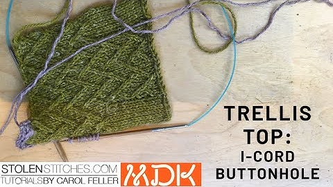 Trellis Top: I-Cord Buttonhole
