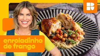 Enroladinho de frango recheado com queijo feito na air fryer | Rita Lobo Cozinha Prática