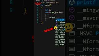 inverse count in c language #code #shorts #logicbuilder