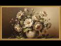 Classic Floral Oil Painting TV Art Frame | 7 Hours | 5 Rotating images | Romantic TV Screensaver