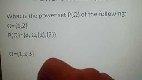 Families of Sets, Power set, sigma algebra, field