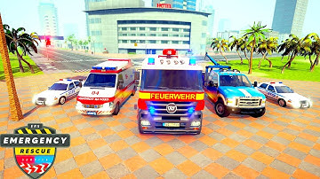 Xe Cứu Hỏa _ Xe cảnh Sát _ Xe cứu thương _ máy bay trực thăng *** 911 Emergency Rescue Simulator