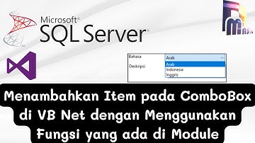 Cara Menambahkan Item pada ComboBox di VB.Net dengan Menggunakan Fungsi yang ada di Module