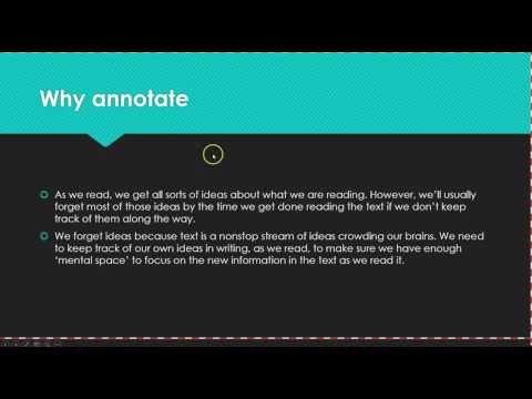 Video: What Is Annotation