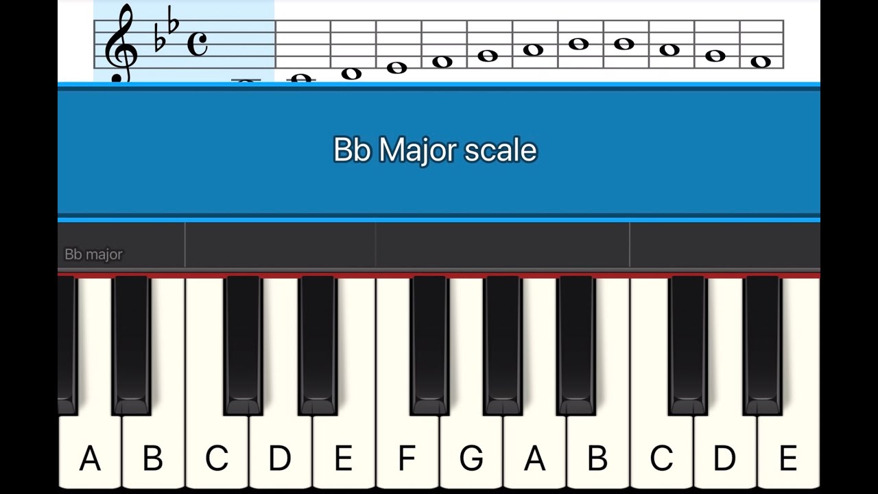 Bb Major scale - YouTube