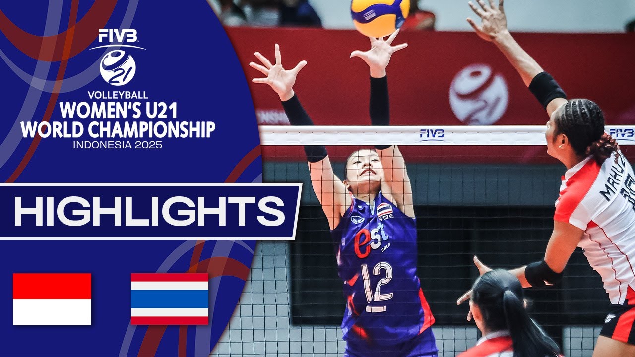 Indonesia 🇮🇩 vs. Thailand 🇹🇭 - Women's U21 World Championships - Highlights