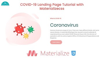 How to make landing page in HTML, CSS with MaterializeCSS | COVID-19 Landing Page Tutorial (Part-2)