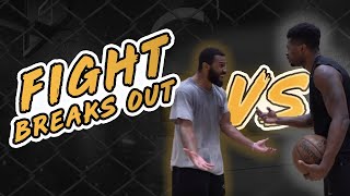 A FIGHT BREAKS OUT!! TRAMAINE V CHRIS1 THE CAGE!
