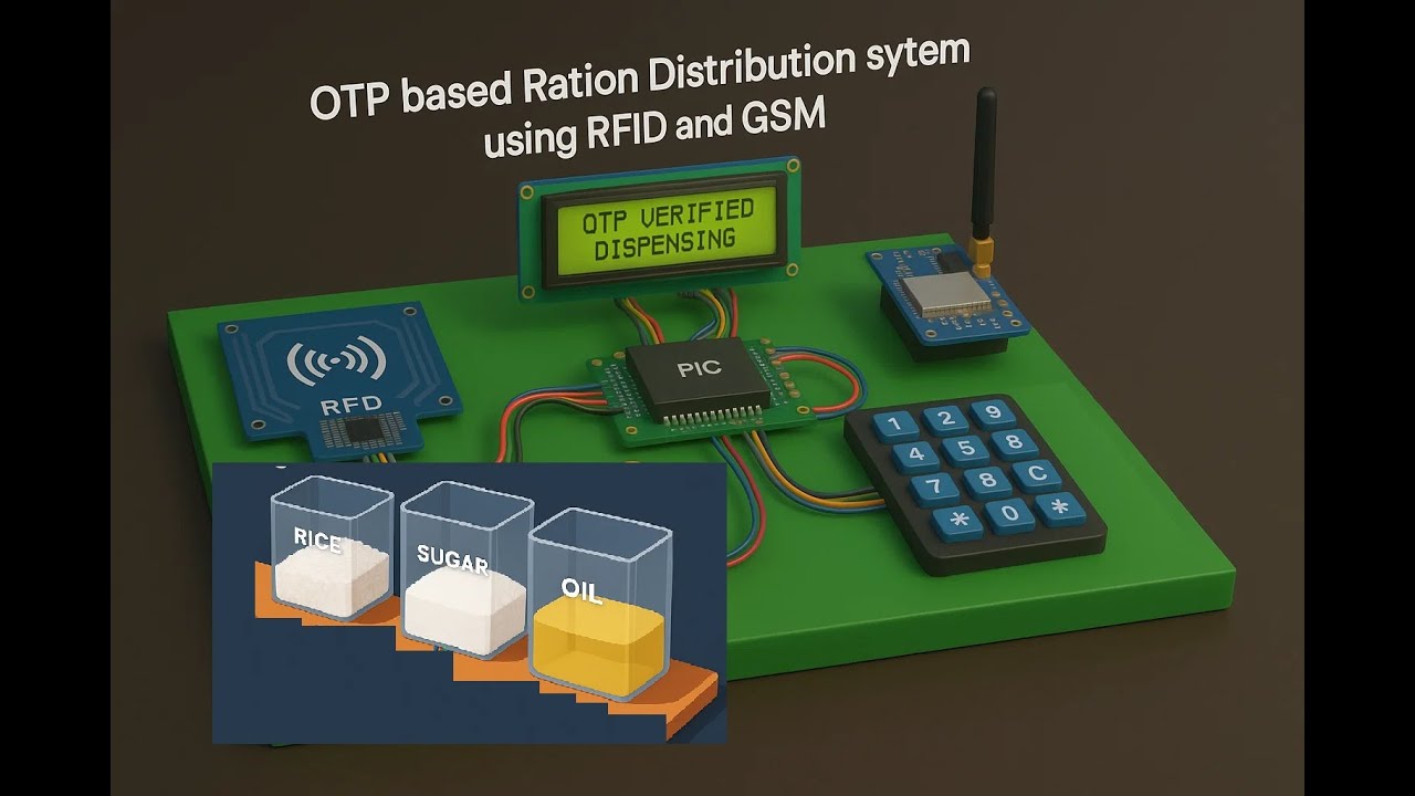 HVS-3505. OTP based Ration Distribution system using RFID and GSM.#RFID ...