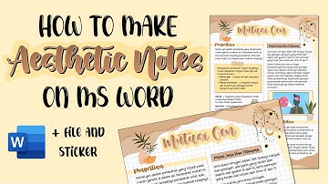 How to Make Aesthetic Notes in Microsoft Word | Easy and Simple + Link Download