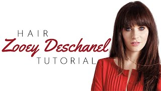 Zooey Deschanel Bangs Tutorial  TheSalonGuy