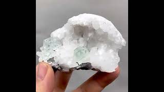 Video preview: Green Glassy Fluorite with Quartz — Zhejiang, China | Natural Mineral Specimen