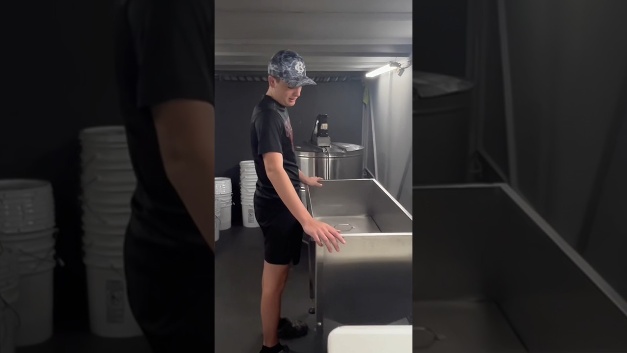 A look inside our honey processing room. 