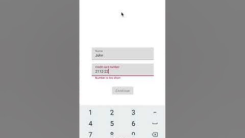Input validation in Jetpack Compose