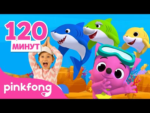 Танец С Акулёнком 2Часа! | 1 Baby Shark Dance На Русском | Пинкфонг Песни Для Детей