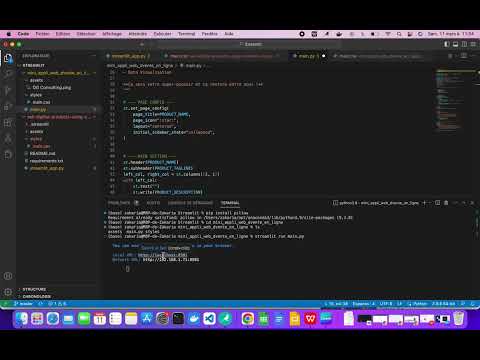 mini appli web de vente en ligne avec streamlit