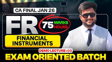 CA Final Jan 26 Attempt | FR Financial Reporting EOB Demo Lecture 9 | CA Aditya Sharma | SPC