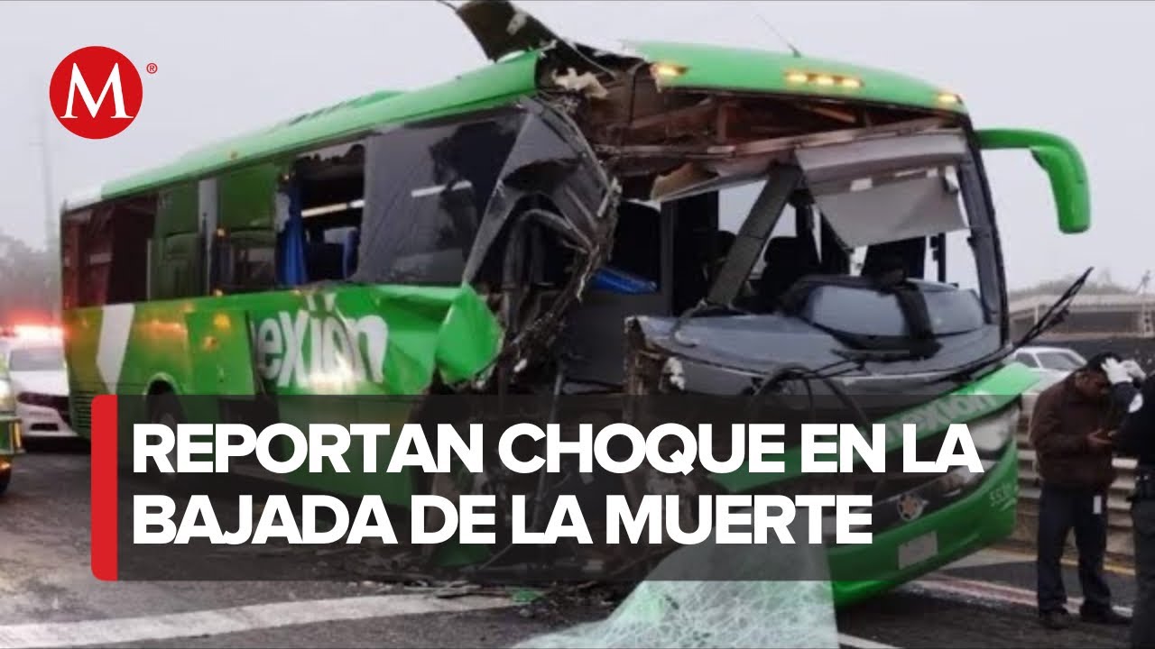 Choque de autobús en Tulancingo deja un saldo de cuatro lesionados