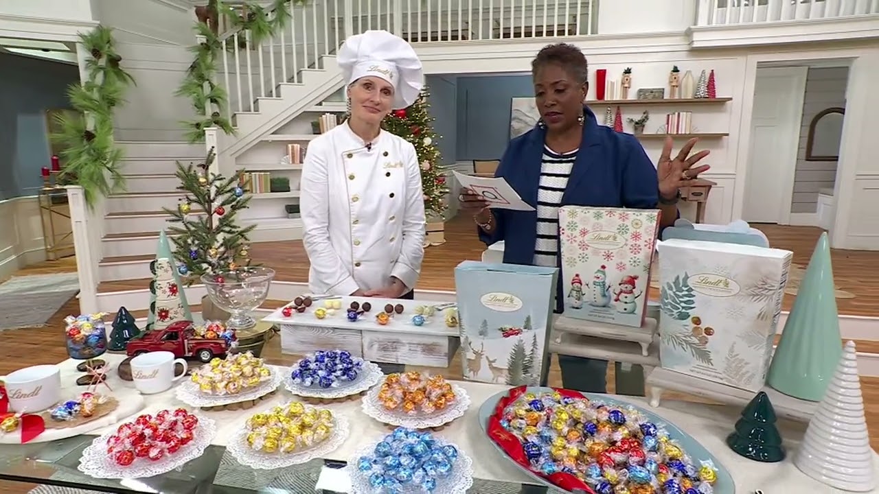 Lindt LINDOR 150-Piece Assorted Truffles in Holiday Box on QVC