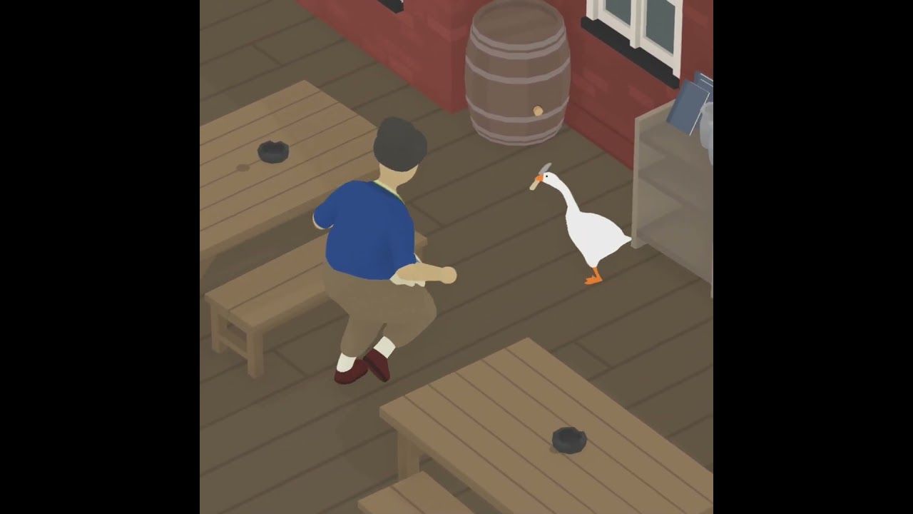 Untitled Goose Game: Horrible Goose has a Knife! 