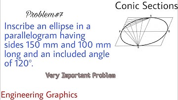 27. Construction of an Ellipse by Parallelogram Method | Problem#7 | Conic Section