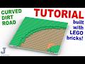 LEGO Brick Tutorial On How To Make A Recessed Curved Dirt Road MILS Plate