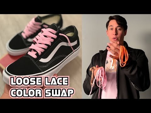 pink vans laces