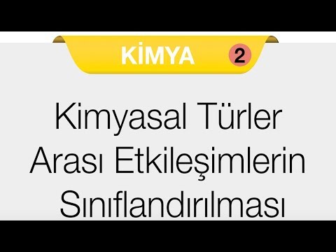 Kimyasal Türler Arası Etkileşimler - Kimyasal Türler Arası Etkileşimlerin SınıflandırılmasI