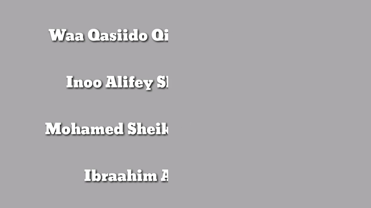 Waa Qasiido uu uu tiriyey Sheikh Mohamed sheikh Abdullaahi Sheikh ibrahim baardhere Allaha illaaliye