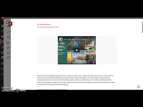 UPL 200 Global Cities - Blackboard Guide