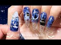 Make Nails ASMR | Nail Art Tutorial | Halloween Nails | Nightmare Before Christmas | Halloween night