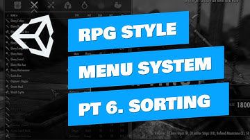 Unity RPG Inventory Menu System - Sortable Columns