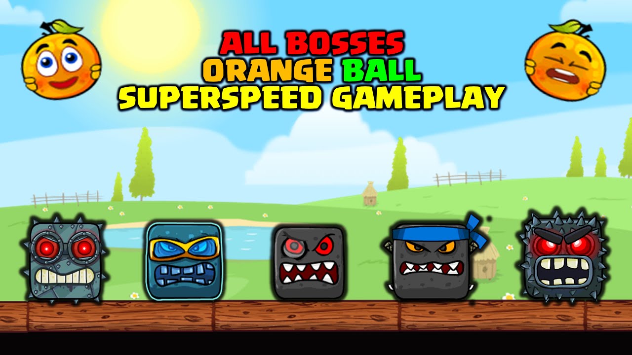 RED BALL 4: ORANGE BALL ALL LEVELS (15, 30, 45, 60, 75) ALL BOSSES SUPERSPEED GAMEPLAY 