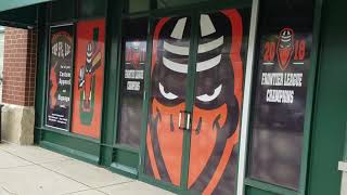 Joliet Slammers window signs by Top 5 Percent, LLC a Veteran Owned & Operated Co. in Joliet, IL.