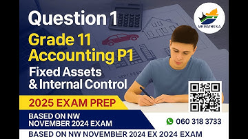 Grade 11 Accounting | Question 1: Fixed Assets & Internal Control | NW November 2024 Paper 1
