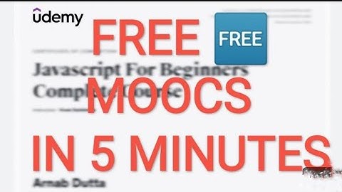 Free MOOCs. how to collect free MOOCS s from udemy.  #freeudemycertificate.#makaut   #moocs