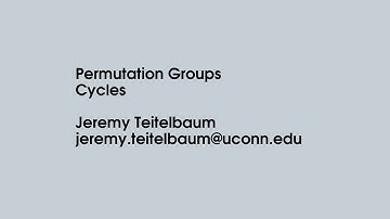 Permutation Groups: Cycles