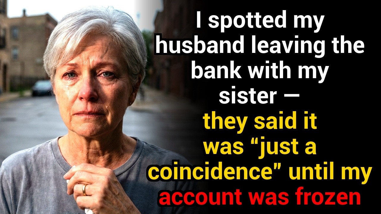 I spotted my husband leaving the bank with my sister — they said it was “just a coincidence”...
