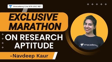 EXCLUSIVE MARATHON On Research Aptitude | Navdeep Kaur | NTA UGC NET 2021| JRF 2021