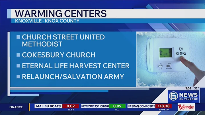 East Tennessee warming shelters open as temperatures to dangerous lows