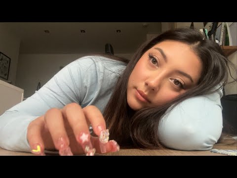ASMR window sill tapping, floor tapping, and nail on nail tapping (lofi asmr) 💚🍀
