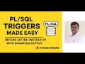 PL/SQL Triggers Explained with Example &amp; Output | Oracle SQL Tutorial for Beginners