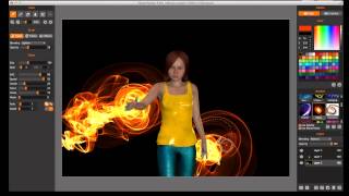 Flame Painter  Pro : Adding super power flames to female character tutorial