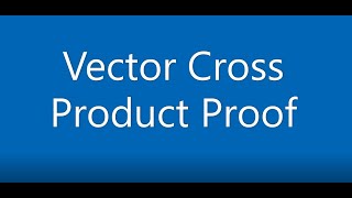 Cross Product Proof