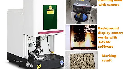 JCZ G3 Pro galvo scanning head camera laser metal engraving machine 60W JPT EZCAD2 Cyclops laser