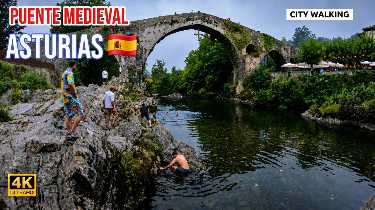 Exploring the Medieval Bridge of Cangas de Onís 🇪🇸 | Asturias Walking Tour 4K 2026