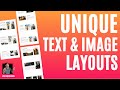 Text and Image Website Layouts that are different - Containers Flexbox - Unique Layout