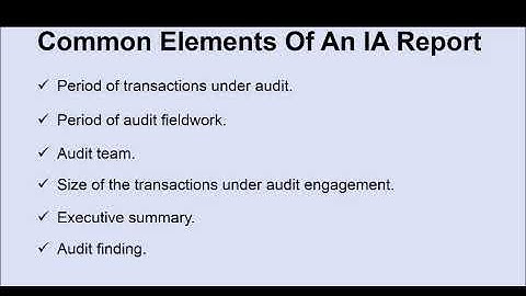 Write Highly Effective Internal Audit Report- The Common Elements Of An Internal Audit Report